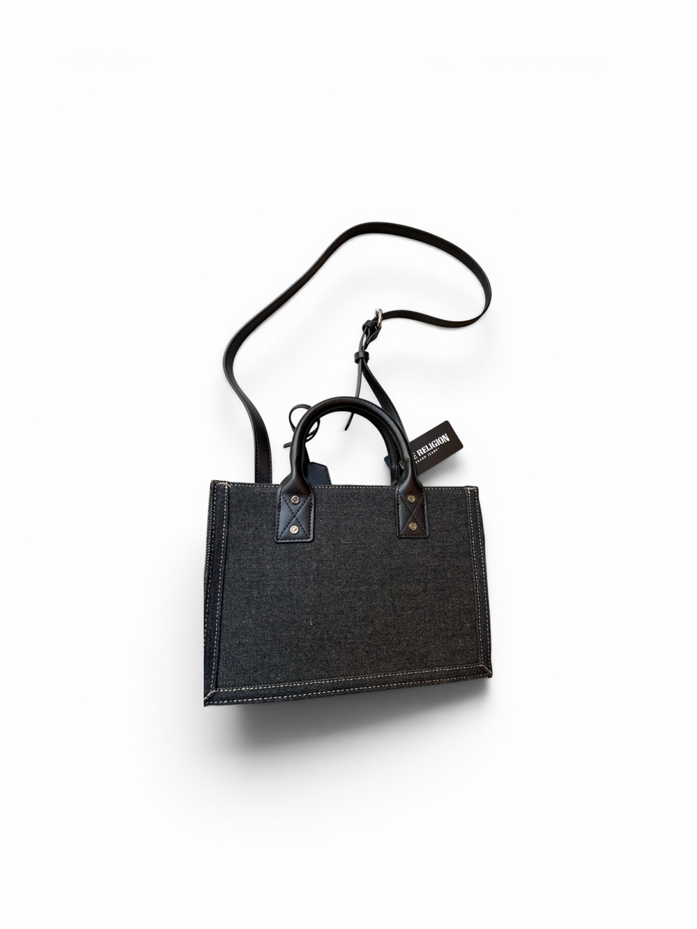 True Religion Black Quilted Satchel - Picture 3 of 5
